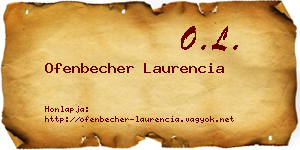 Ofenbecher Laurencia névjegykártya